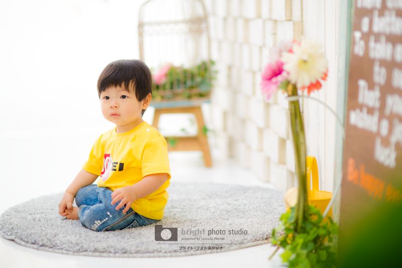西宮市甲子園写真スタジオカジュアルフォト1歳記念お誕生日