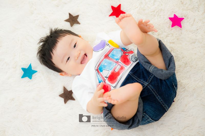 西宮市甲子園写真館フォトスタジオ1歳お誕生日記念