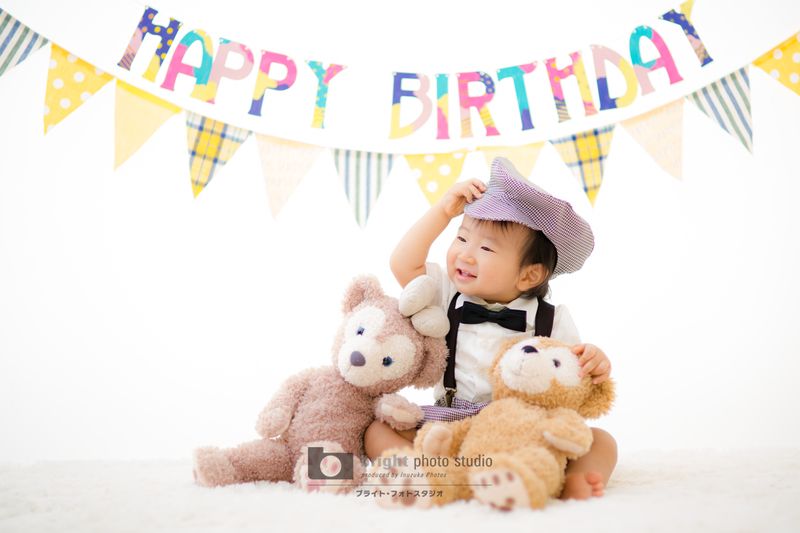 西宮市甲子園写真館フォトスタジオ1歳お誕生日記念