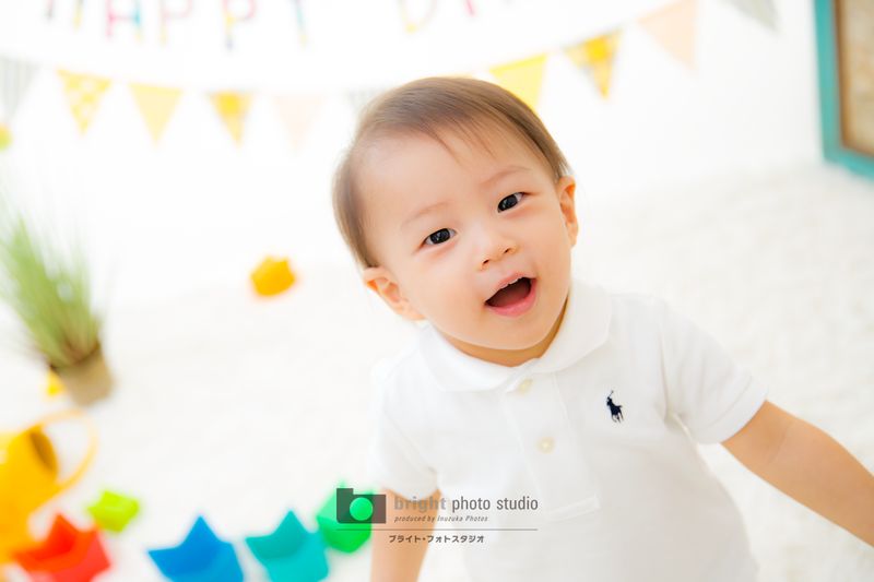 西宮市甲子園写真館フォトスタジオ1歳お誕生日記念