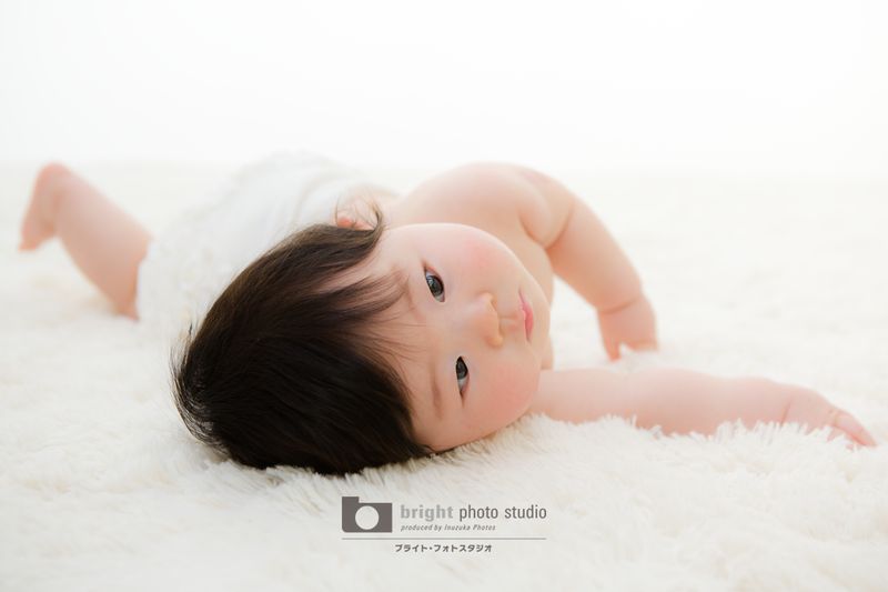 西宮市甲子園写真館フォトスタジオ赤ちゃん6ヶ月記念ハーフバースデー